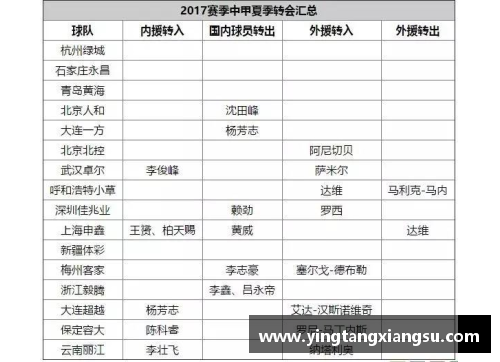 球员转会市场分析：数据揭示2024年夏季转会窗口的最新趋势